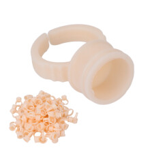 100 pezzi di tazze ad anello per microblading, diametro 13 mm, altezza 8 mm, trasparenti