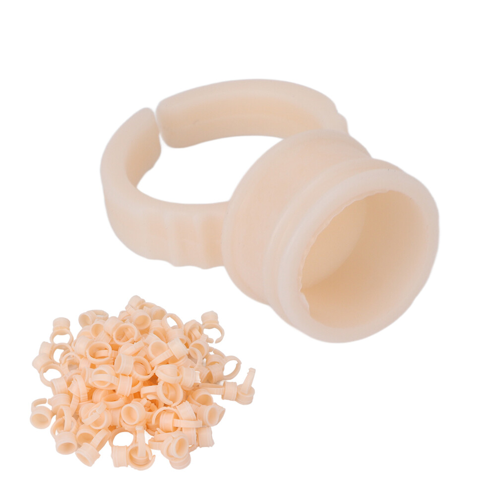 100pcs Eyebrow Lip Tattoo Ink Cup Holder Silicone Microblading Pigment Eyelash Extension Glue Ring Cup