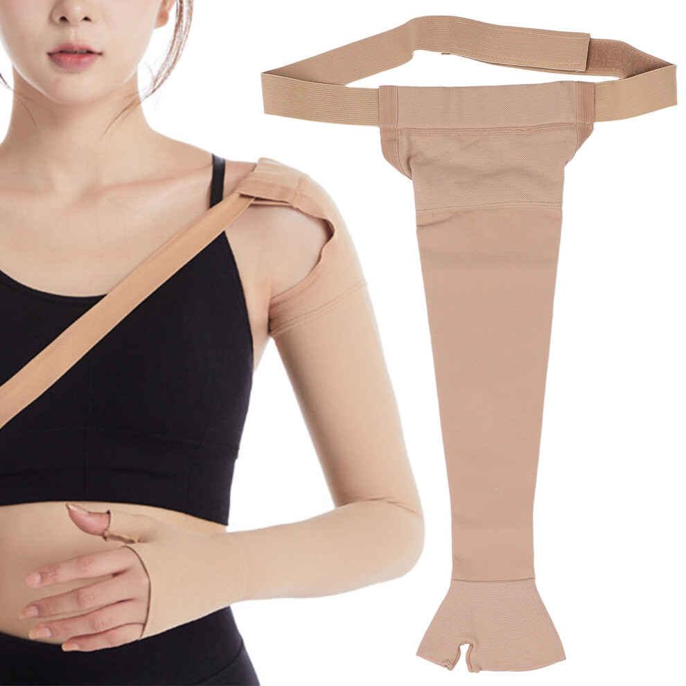 Lymphedema Compression Arm Sleeve Polyurethane Post Mastectomy Support Arm Sleeve for Swelling SupportXL Left Handed