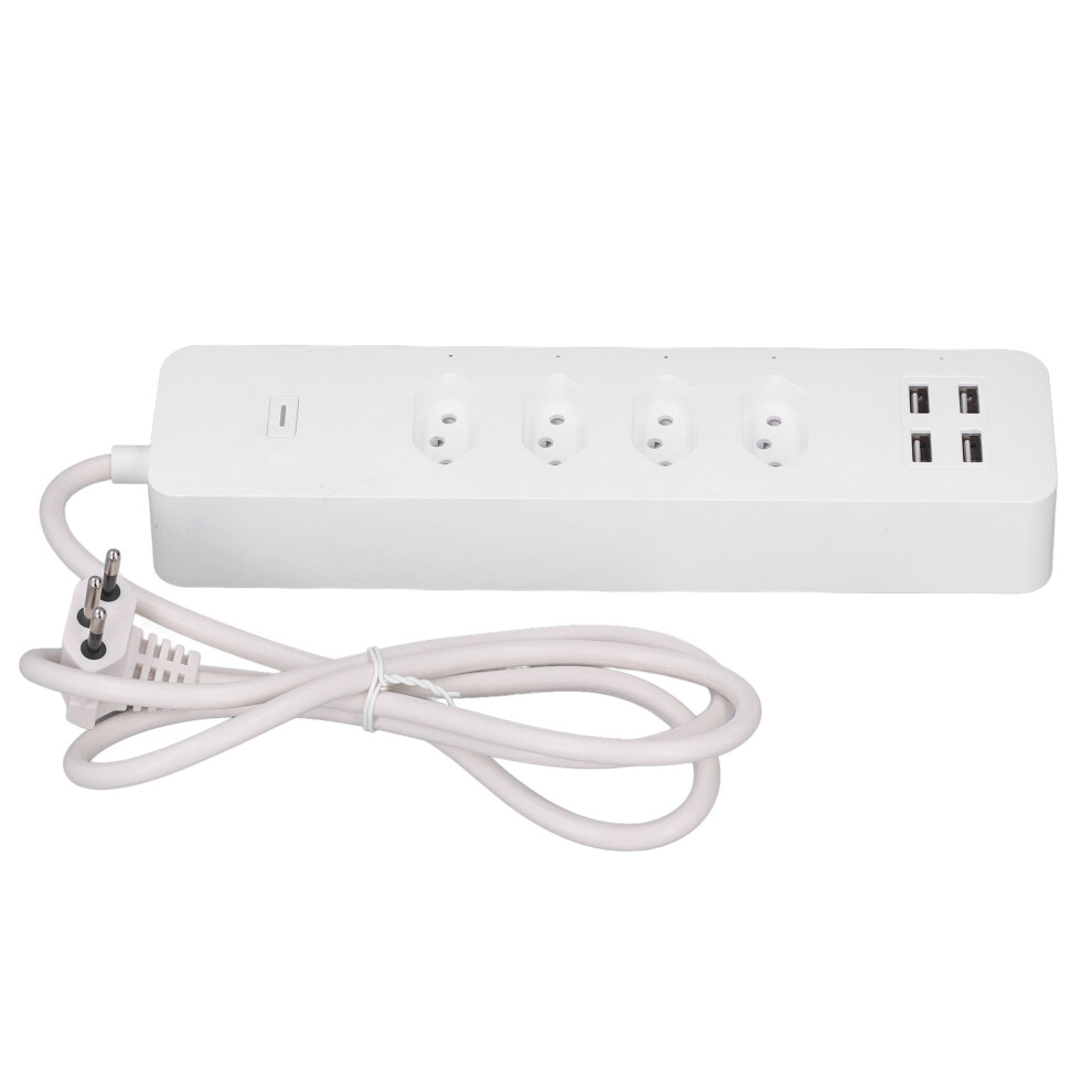 Smart Power Strip For Tuya Wifi Surge Protector 2500W With 4 Individually Controlled Outlets And 4 Usb Ports 10A Brazil Plug 8481321771244