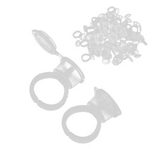 50 pièces de gobelets à pigment annulaire pour tatouage, transparents 15x7mm
