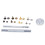 Kit di rivetti 240 pezzi 6mm/8mm oro/bronzo/argento/grigio 7