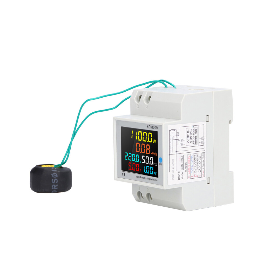 Power Factor Monitor Single Phase Digital Display Voltage Current Frequency Meter Ac40â300V 7901321772849