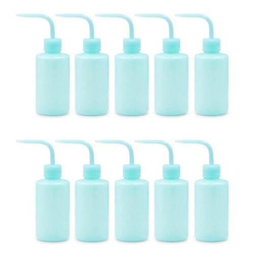 10 τεμάχια μπουκαλάκι πλύσης 250ml μπλε στενό στόμιο πιεστικό