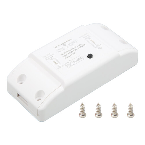 Interruptor inteligente WiFi 90-250V 10A ABS Encendido/Apagado 1