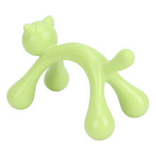 Masajeador de ABS en forma de gatito verde, 12x7.5x7 cm