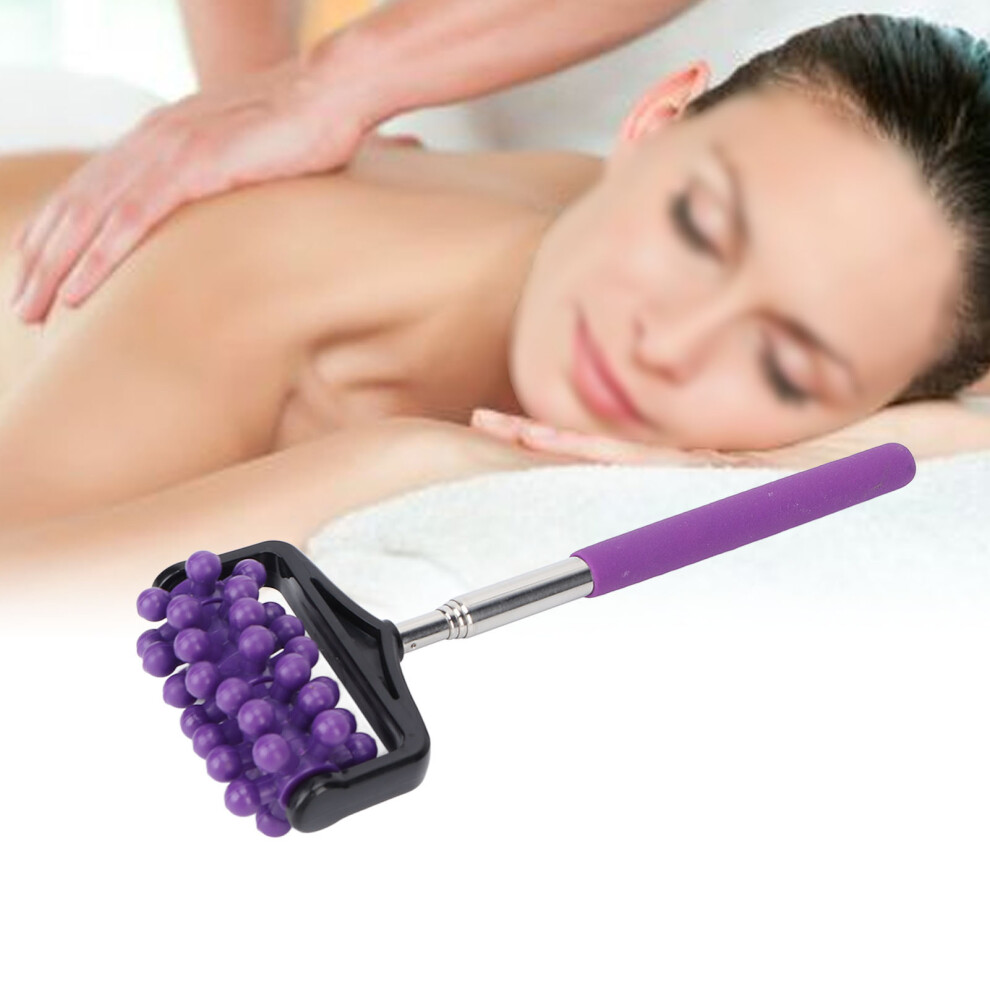 Telescopic Back Massage Stick Men Women Household Muscle Soreness Pain Relief Roller MassagerPurple
