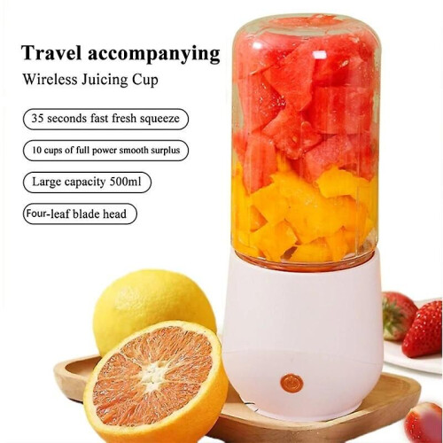 500ML Draagbare Fruit Juicer Blender Elektrische Fruit Juicer Smoothie Blender Machine - Groen~15895