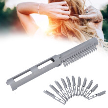 Stecche per permanente, 12 pezzi, grigie, clip per capelli a incavo per l'arricciatura, stile barberia