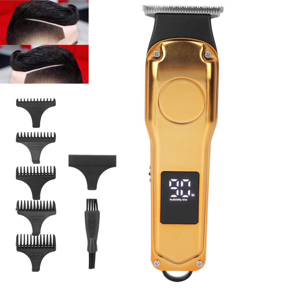 Electric Hair Trimmer 5 Guide Combs High Speed Low Noise USB Rechargeable Haircut Grooming Clipper