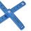2Pcs ABS Folding Ruler Portable 0.5m Foldable Ruler with Key Ring for Carpentry Laying TilesBlue 8