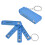 2Pcs ABS Folding Ruler Portable 0.5m Foldable Ruler with Key Ring for Carpentry Laying TilesBlue 3