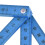 2Pcs ABS Folding Ruler Portable 0.5m Foldable Ruler with Key Ring for Carpentry Laying TilesBlue 5