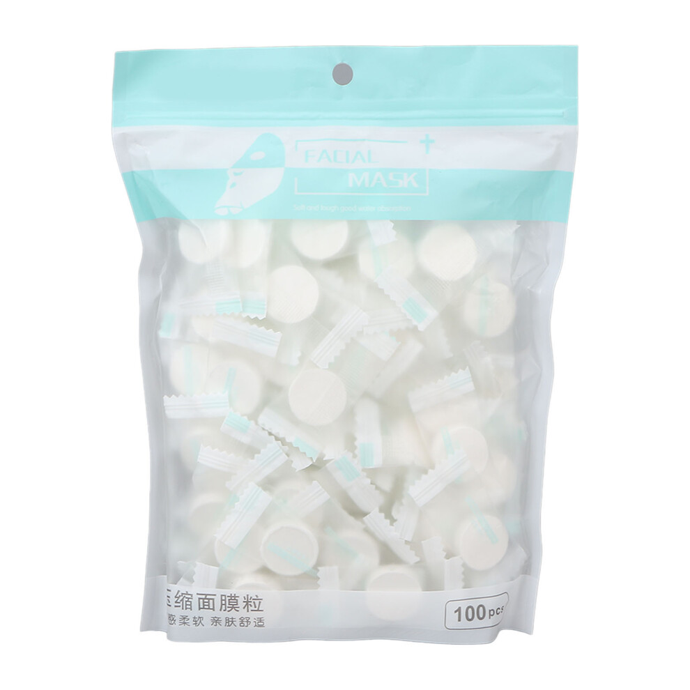 100pcs Disposable Compressed Facial Mask Sheet Home DIY Non Woven Facial Mask Paper for Skin Care