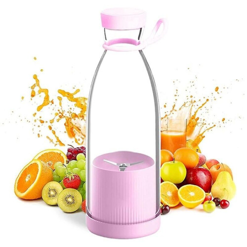 300ML Draagbare Blender Fruitmixers USB Oplaadbare Smoothie Mini Blender - Roze~25915
