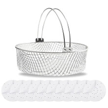 Airfryer-korg för ångkokare, mesh-korg för Ninja Foodi 6.5, 8Qt, Airfryer-korg, Airfryer Crisping