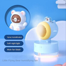 Mini ventilateur USB portable, turbine de bureau, humidificateur d'air froid, jet de pulvérisation multifonction,