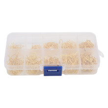 Ganci circolari in acciaio al carbonio dorato 3-7#/8-12# 60/40 pezzi