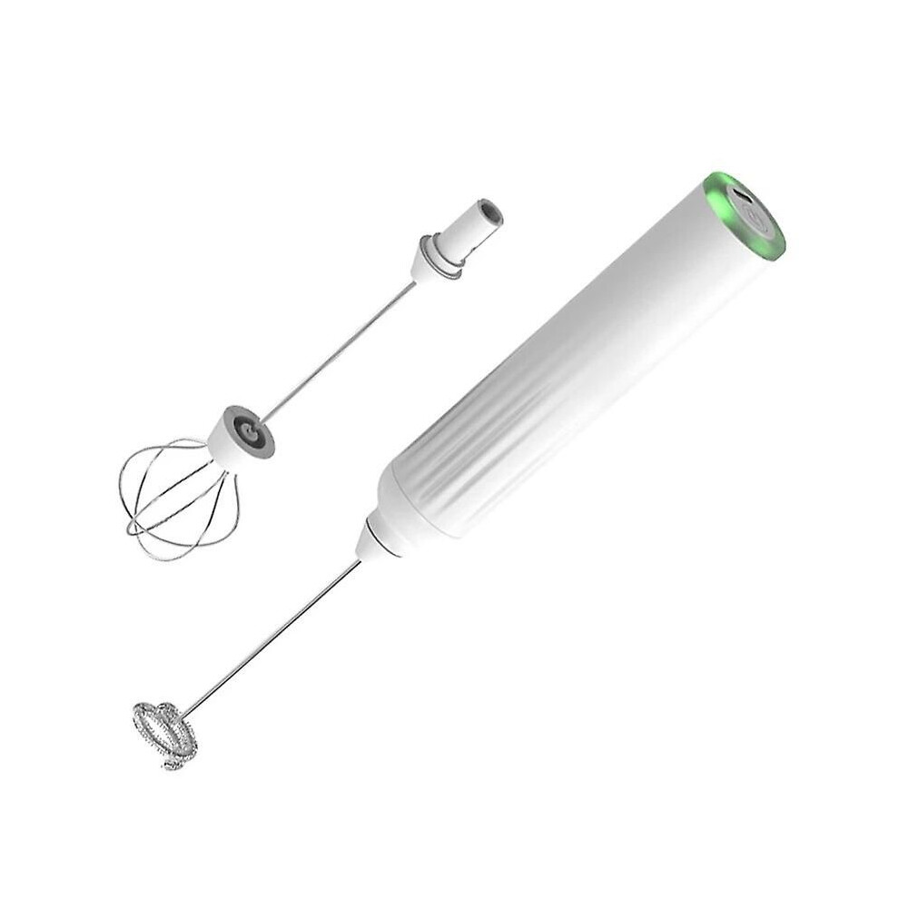 Batteur Électrique à Main Rechargeable USB TOPINCN – 4 Vitesses, Sans Fil, Mousseur à Lait Et Œufs – Blanc