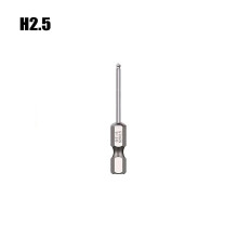 1 pz Punta per cacciavite esagonale con punta a sfera da 1/4 di pollice, lunghezza 50 mm, testa a brugola,