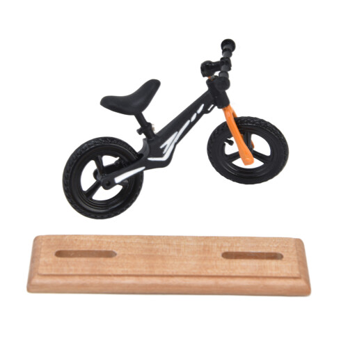 Modèle de mini-vélo pour maison de poupée, métal, finition noire