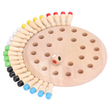 Juego de ajedrez de fósforos de madera de caucho 3+