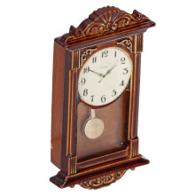 Horloge miniature pour maison de poupée à l'échelle 1:12, en bois et alliage, décor élégant et classique pour maisons de poupées.