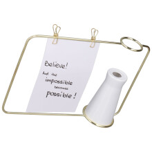 Modelo Florero con marco de metal para fotos, hierro-cerámica, 9.6oz