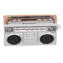 Radio para casa de muñecas a escala 1:12 - Madera compuesta+Aleación