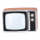TV de madera retro para casa de muñecas a escala 1:12 2