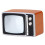TV de madera retro para casa de muñecas a escala 1:12 1