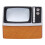 TV de madera retro para casa de muñecas a escala 1:12 13