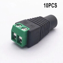 10 st. hona/hane DC-kontakter 5,5 mm * 2,1 mm DC-uttag 5V 12V DC-strömkontakt för LED-remsa CCTV