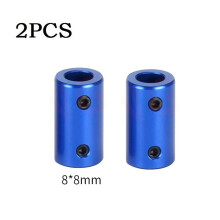 2 stuks 25 mm aluminium flexibele askoppeling, 3D-printeronderdeel, blauwe stappenmotorkoppeling, schroef