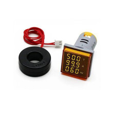 Voltmetro amperometro digitale 3 in 1 da 22 mm 60-500 V CA 0-100 AHz Misuratore di frequenza di corrente