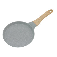 Padella in lega di alluminio verde per la colazione con manico ergonomico per la casa~8462