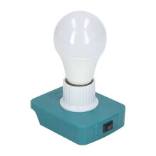 E27-lampa LED-skruvsockel halkfri lös E27 bärbar lampa kompatibel med 18V BL-seriens batterier