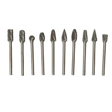10*/set 1/4 Dubbelskuret Volframstål Hårdmetall Roterande Fräsarslipmaskin Skaft för Snabb Metalldemontering