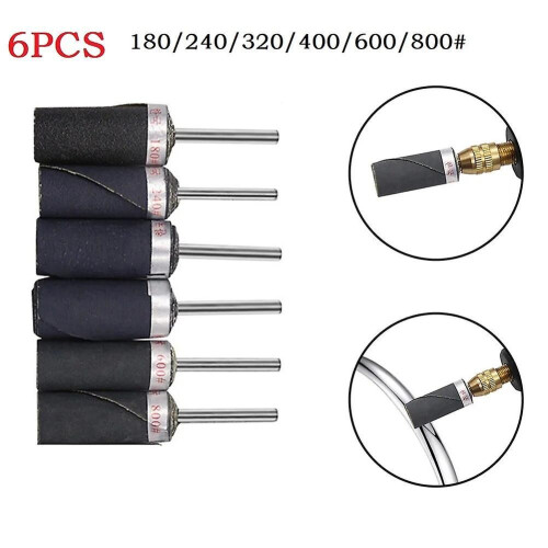 6 τεμάχια 3 χιλιοστών Shank 180-800# Υγρό-Ξηρό Γυαλόχαρτο Λείανση