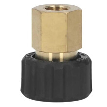 Adattatore per idropulitrice in ottone e gomma anticorrosione da G1/4" a M22 X 1,5 mm per tubo flessibile