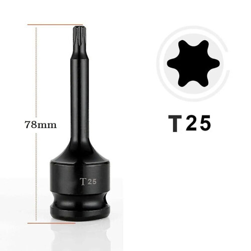 1 τεμάχιο κατσαβιδιού Hex Torx 1/2 ίντσας με μύτη κρουστικού