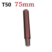 1 st 30/75 mm magnetisk torx-skruvmejselbits stål 10 mm sexkantsskruvmejsel för slagskruvmejsel T20/T25/T30/T40/T45/T50/T55~9698