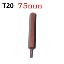 1 st 30/75 mm magnetisk torx-skruvmejselbits stål 10 mm sexkantsskruvmejsel för slagskruvmejsel T20/T25/T30/T40/T45/T50/T55~9693