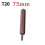 1 τεμάχιο μαγνητικό κατσαβίδι Torx 30/75 χιλ. με μύτη, ατσάλιν 1