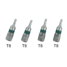 4 st Torx-skruvmejselbits 1/4'' sexkantsskruvar med fyrkantigt huvud legerat stål säkerhetsmejsel Torx-skruvmejsel