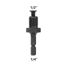 Borrtillbehör Borrchuck 1/4" adapter Sexkantsskaft till 1/2 3/8 tums utvändig gänga Chuckskaft Borradaptrar