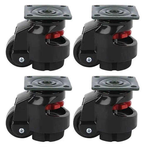 4pcs Adjustable Level Casters GD 40F Heavy Duty Industrial Roller Wheel Leveling Casters for Moving