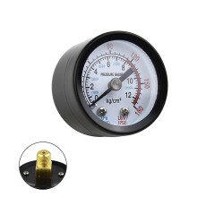 Hydraulisk tryckmätare för pneumatisk kompressor 0-12 bar / 0-180 PSI tryckmätare Mini-luftpumpmätare
