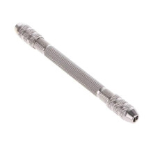 Dubbel minihandborr med 10 st 0,8 mm-3,0 mm HSS snabbstål spiralborr med rakt skaft