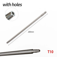 1 st 200 mm magnetisk Torx-skruvmejselbits 1/4" kubisk skruvmejsel elektrisk skruvmejselbits T8 T10
